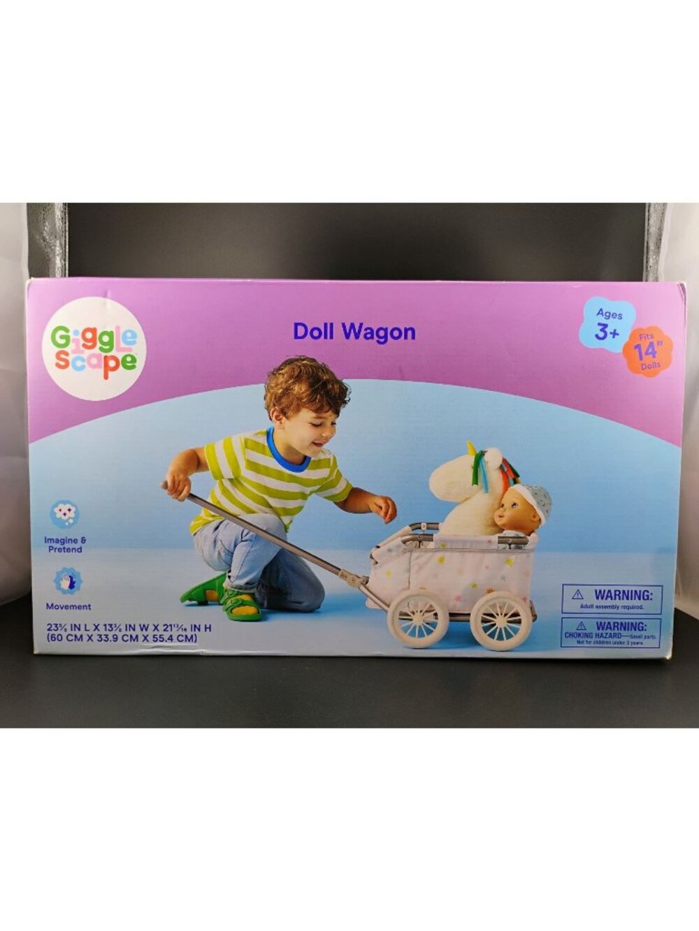 Gigglescape Doll Wagon For 14 Inch Dolls Kids Play Ages 3+